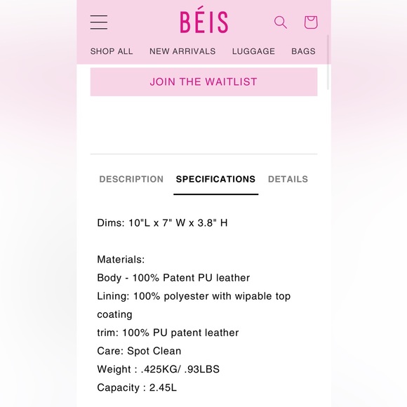 HP🎉BEIS x BARBIE The Cosmetic Case
IN BARBIE™ PINK - Picture 15 of 16